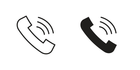 Phone call icon elements. doodle graphics icons.