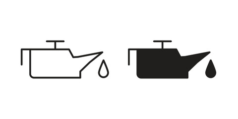 Oil can icon elements. doodle graphics icons.