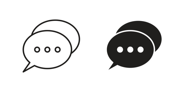 Live chat icon elements. doodle graphics icons.