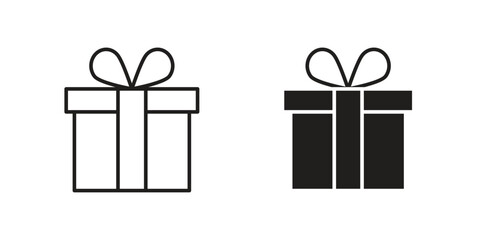 Gift boxes icon elements. doodle graphics icons.