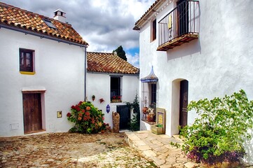 Wonderful streets of Castellar de la Frontera, an ancient town in the province of Cadiz, Spain. 