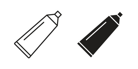 Cream tube icon elements. doodle graphics icons.