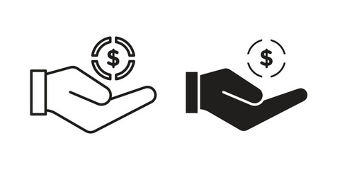 Contribution icon elements. doodle graphics icons.