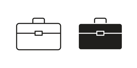 Briefcase icon elements. doodle graphics icons.