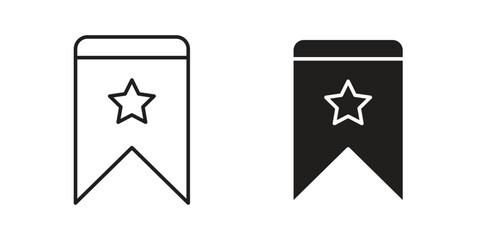 Bookmark icon elements. doodle graphics icons. outline flat illustration