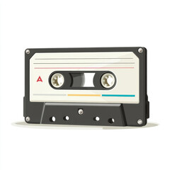 Obraz premium Discover the charm of vintage audio with our cartoon s cassette tape illustration, perfect for retro music lovers