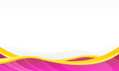 Vibrant Pink and Yellow Abstract Wave Border Background with Dynamic Flowing Shapes