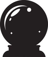  Magic Crystal Ball  silhouette vector icon 