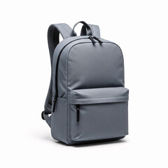 Black backpack isolated on a white background. 3d rendering image.