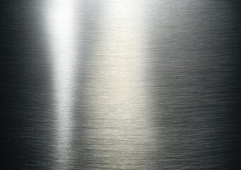 Polished metal surface with light reflections