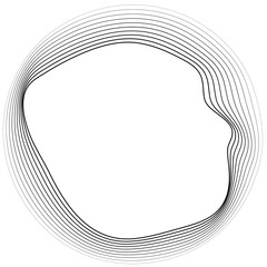 Circles wave lines halftone of frame. Design technology