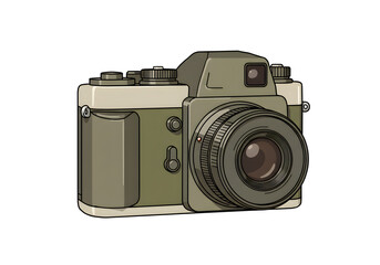 Vintage film camera illustration for photography enthusiasts and creative projects, capture retro vibes