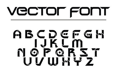 Futuristic and Geometric Vector Font - A modern alphabet for technology and sci-fi themes