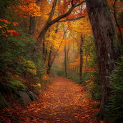  Autumn forest path