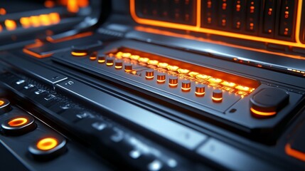 Futuristic Control Panel: Sci-Fi Interface