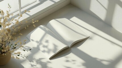 Open Book, Sunlit Mockup