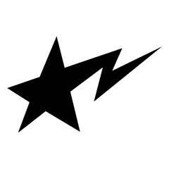 Vector illustration of a black star on a white background, a simple and bright symbol for a logo, decoration, or Christmas design