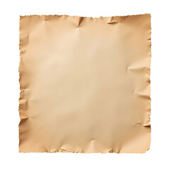 Fototapeta premium Textured aged paper sheet with torn edges- isolated image with transparent PNG background 