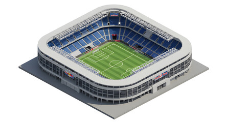 Miniature Isometric Vector of a Redbull Arena Stadium 3D Model