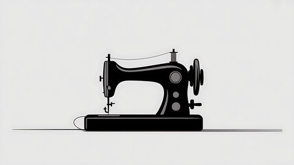 Vintage Sewing Machine: A classic vintage sewing machine in a timeless design, embodies the elegance of craftsmanship and creativity, perfect for projects involving sewing and needlework.