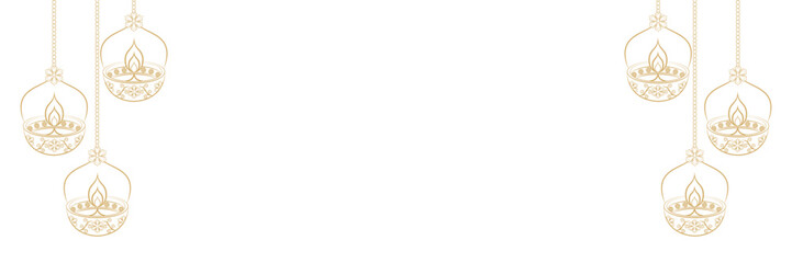 hanging illustration of candles for diwali