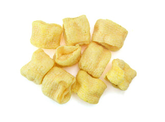 Cookies flakes on white background