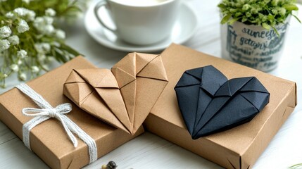 Origami Heart Gift Decoration