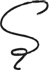 Spiral brush line, swirl, twist