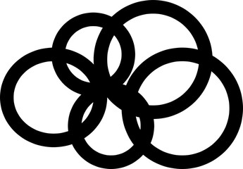 Circle line bold shape. Design geometric