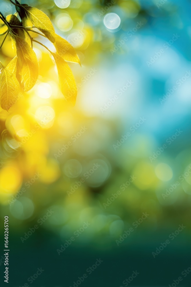 Canvas Prints abstract nature backdrop with sunlight through leaves, ideal for backgrounds and creative compositio