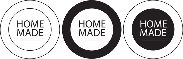 Homemade Product Label Vector Design Set
