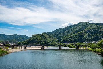 Obraz premium 日本三名橋 錦帯橋 山口県岩国市岩国