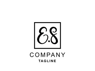 Creative ES logo design, Letter ES logo design vector template
