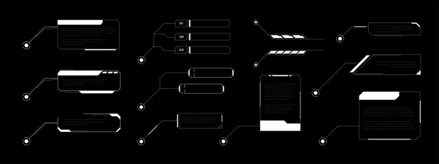 Call Out Box Design. Futuristic Hud Element Vector Illustration.