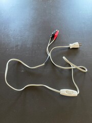 electric cable on white