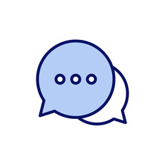 Chat icon vector. speech bubble sign and symbol. comment icon. message