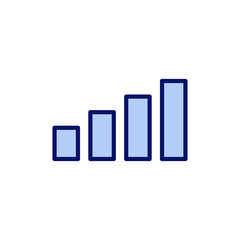 Growing graph icon vector. Chart sign and symbol. diagram icon