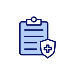 Fototapeta premium Medical insurance icon vector. health insurance sign and symbol