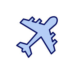 Fototapeta premium Plane icon vector. Airplane sign and symbol. Flight transport symbol. Travel sign. aeroplane