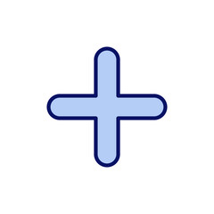 Fototapeta premium Plus icon vector. Add plus sign and symbol