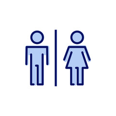 Toilet icon vector. Girls and boys restrooms sign and symbol. bathroom sign. wc, lavatory