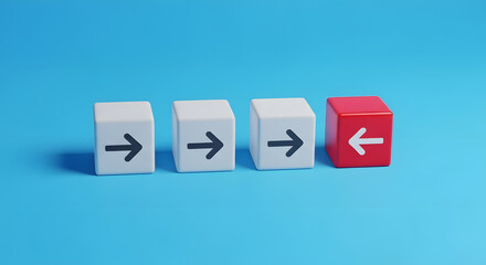 Obraz premium Resistance to change. Opposition and conflict in business.