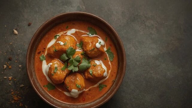 Indian Malai Kofta Curry in Bowl