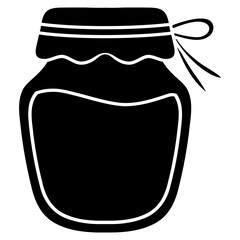 glass jar with jam icon logo