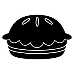 pie cake dessert icon logo