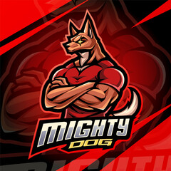 Mighty dog esport mascot logo design