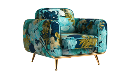 blue pillow isolated on white