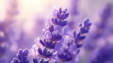 Close-up of purple lavender flowers with a soft blurred background.