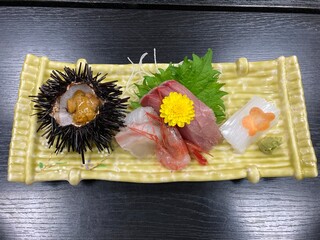 Sashimi at a Japanese restaurant
