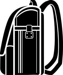 Black Backpack Design in Graphic Format for Online Use, Modern Environment, Minimalist Viewpoint